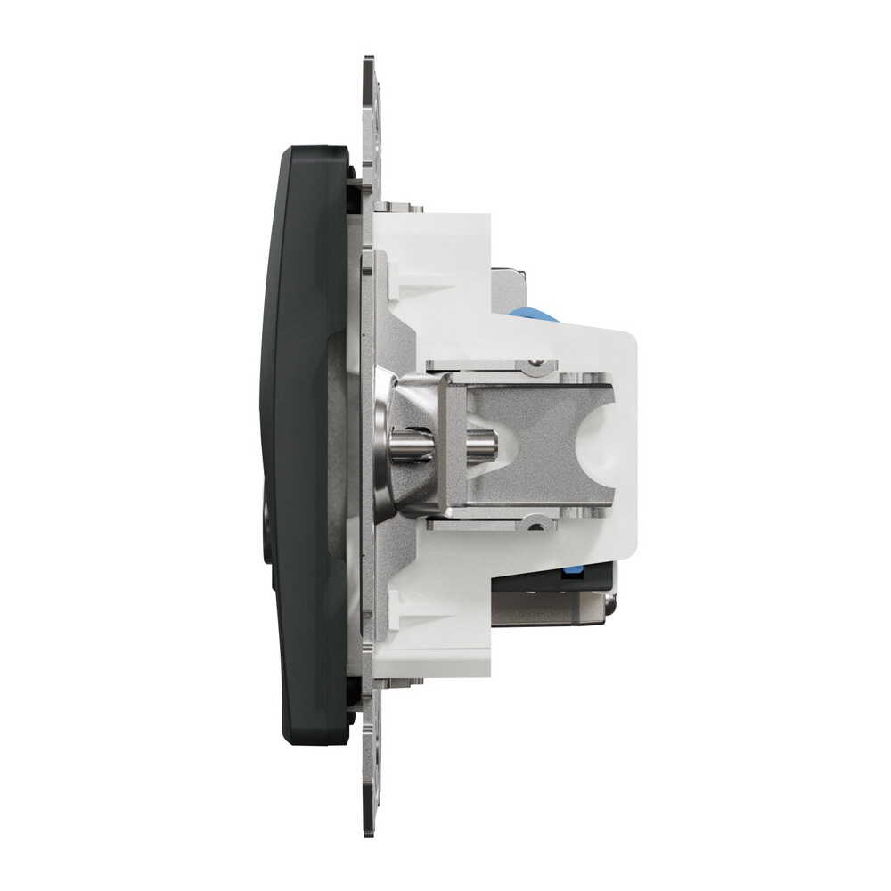 Розетка Schneider Sedna Design черная компьютерная RJ45 Cat. 6 UTP + TV ( SDD114469T )